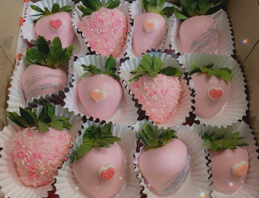 Decorated chocolate covered strawberries