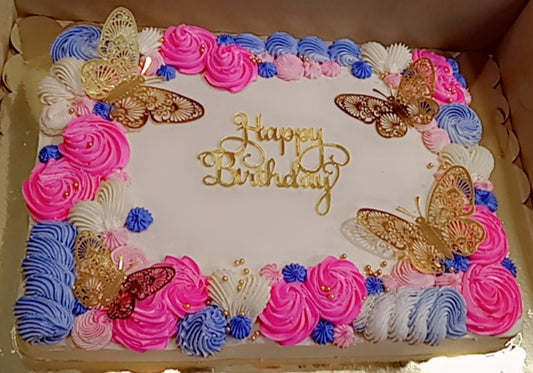 Decorated sheet cake