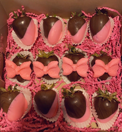 Decorated chocolate covered strawberries